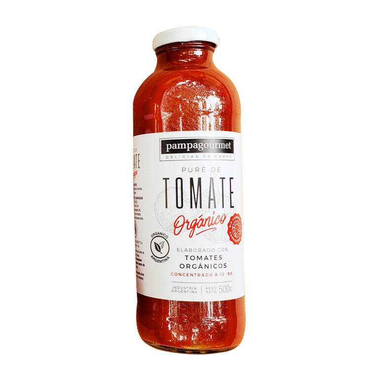 Pure de Tomate Organico - 500 gr. / 17,64 Oz. - Marca: PAMPA GOURMET