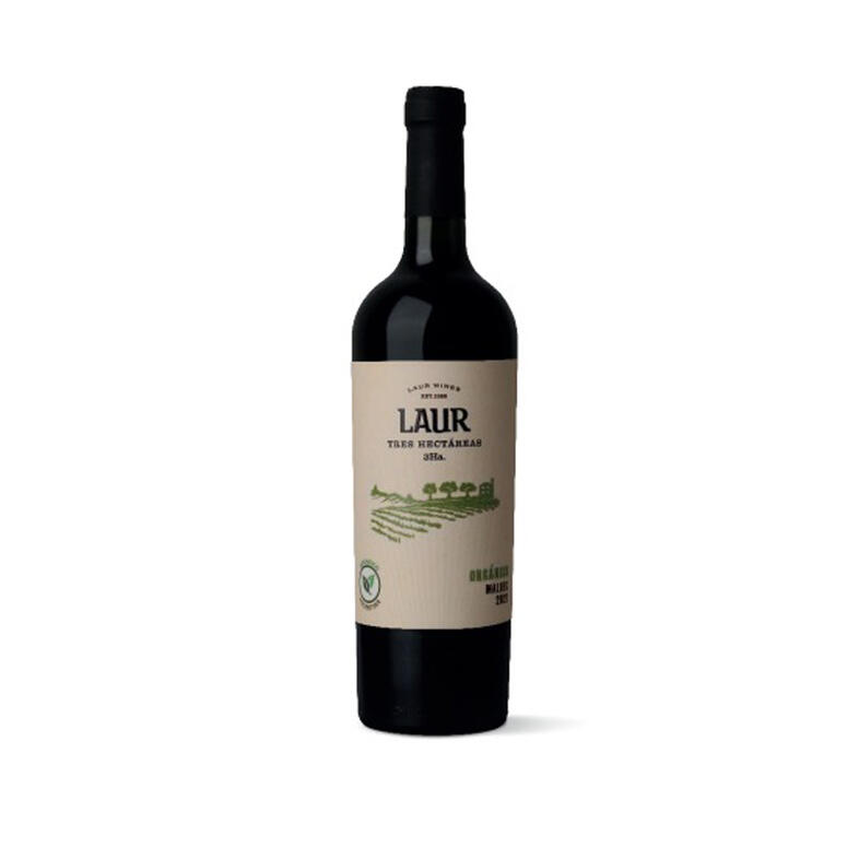 Vino Tinto Organico 3 Hectareas Malbec - Botella - 750 ml. / 25,36 fl Oz. - Marca: LAUR