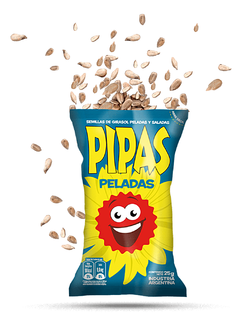 Semillas de girasol peladas y saladas Peladas - Paquete - 25 gr. / 0,88 Oz. - Marca: PIPAS