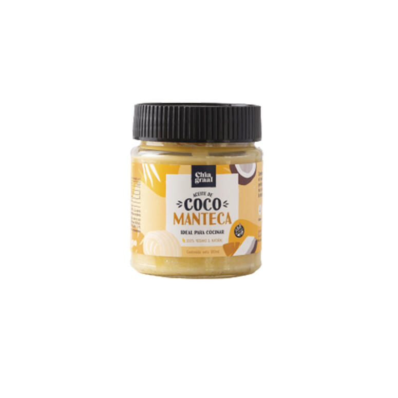 Aceite de Coco Manteca - Frasco - 180 gr. / 6,35 Oz. - Marca: Chia Graal