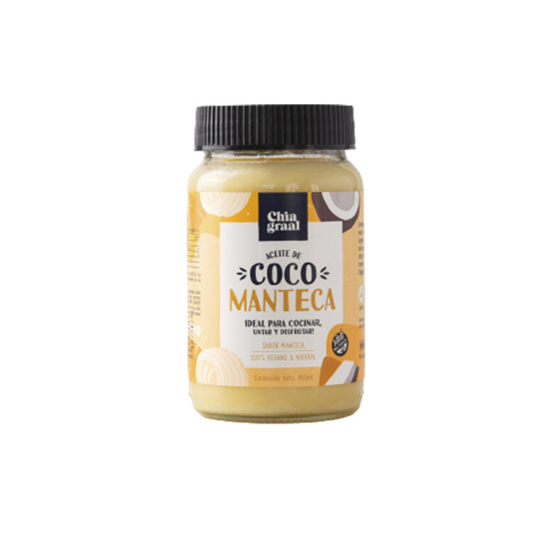 Aceite de Coco Manteca - Frasco - 360 gr. / 12,7 Oz. - Marca: Chia Graal