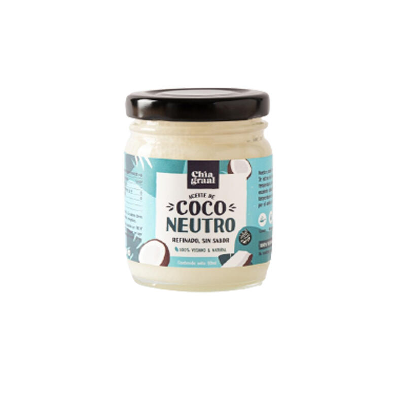Aceite de Coco Neutro - Frasco - 90 ml. / 3,04 fl Oz. - Marca: Chia Graal