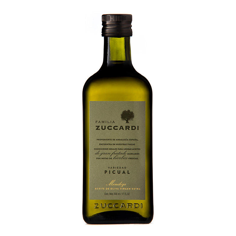 Aceite de Oliva Virgen Extra Picual - Botella - 500 ml. / 16,91 fl Oz. - Marca: Zuccardi