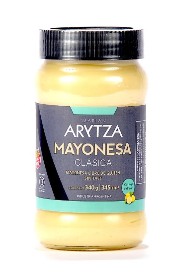 Mayonesa Clásica - Frasco - 340 gr. / 11,99 Oz. - Marca: ARYTZA