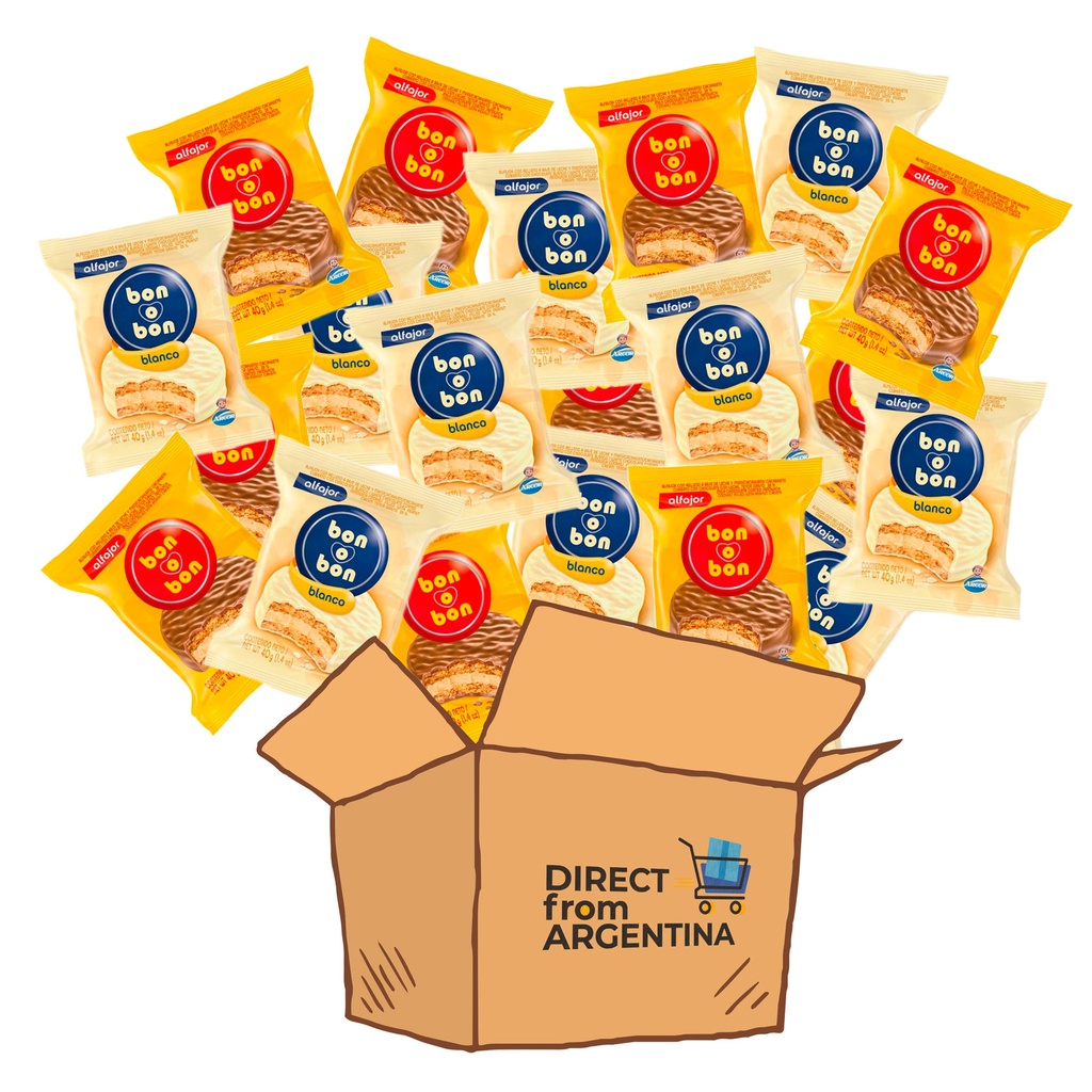 Alfajores con relleno de BON O BON! (Pack x 24 u.)