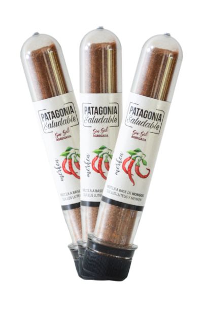 Condimento a base de Hongos deshidratados molidos y ají molido picante deshidratado (SIN SAL AGREGADA)- Pack x 3 u. - 60 gr. / 2,12 Oz. - Marca: Patagonia Saludable