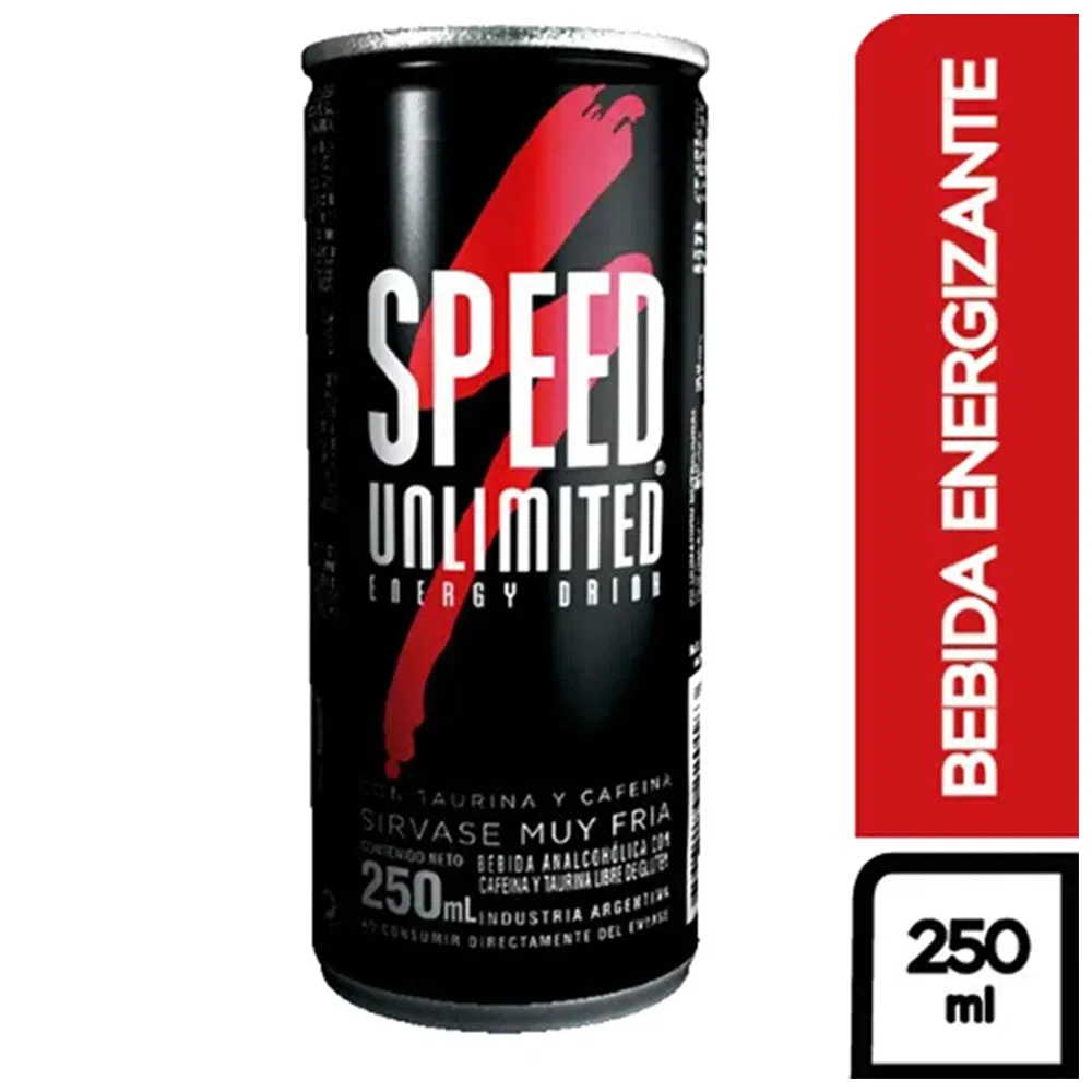 Bebida energizante Speed - 250 ml. / 8,45 fl Oz. - Marca: Speed Unlimited