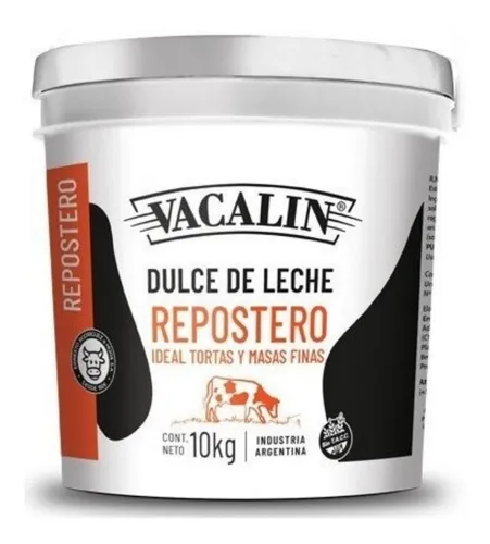 [DDL-045] Dulce de leche tipo repostero  - 10 Kg / 22 Lb. - Marca: VACALÍN