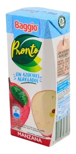 [JGL-033] Jugo sabor Manzana - 200 ml / 6,7 Fl Oz. - Marca: BAGGIO