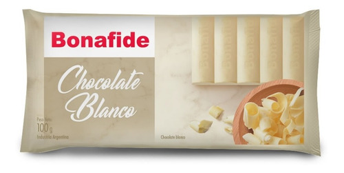 [TCH-021] Chocolate blanco  - 100 g / 3,5 Oz. - Marca: BONAFIDE