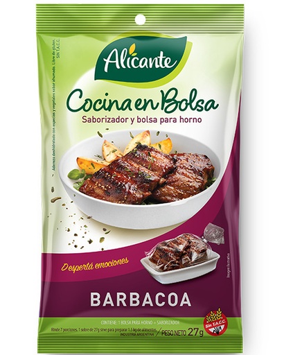 [SPC-062] Cocina en bolsa sabor barbacoa - 27 gr / 0,95 oz. - Marca: ALICANTE