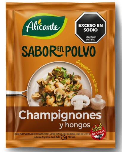 [SPC-066] Sabor en polvo Champignones y hongos - 7,5 gr / 0.26 Oz. - Marca: Alicante