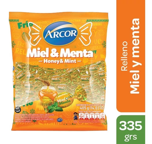 [GLS-093] Caramelo duro Relleno miel y menta - 335 gr / 11,8 Oz. - Marca: Arcor