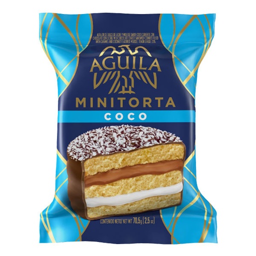 [TDS-00367] Alfajor mini torta de coco - 70.5 gr / 2,4 Oz. - Marca: AGUILA
