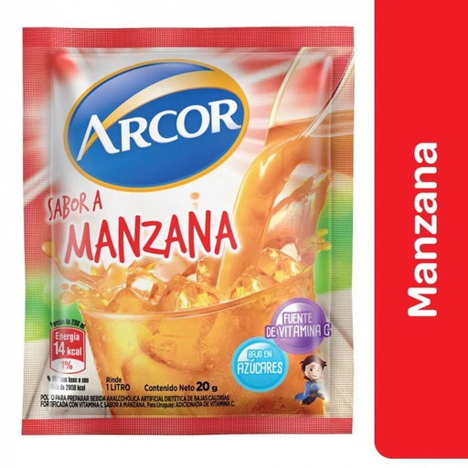 [JGP-028] Jugo en polvo sabor Manzana roja - 18 gr / 0,6 Oz. - Marca: ARCOR