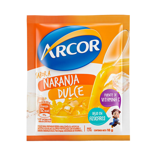 [JGP-031] Jugo en polvo sabor Naranja Dulce - 18 gr / 0,6 Oz. - Marca: ARCOR