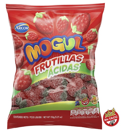 [GLS-068] Gomitas Frutillas ácidas - 500 gr / 17.6 Oz. - Marca: Mogul