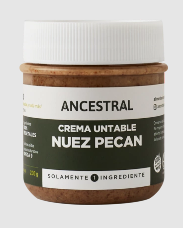 [UNT-015] Crema untable de nueces pecan - 200 gr / 7 oz. - Marca: ANCESTRAL