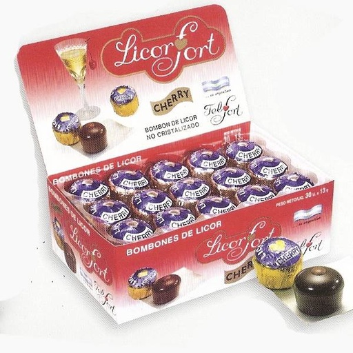 [CCH-125] Chocolates licorfort cherry - 30 x 13 gr, / 0,45 oz.