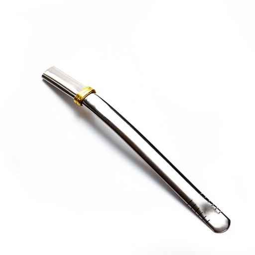 [TDS-00243] Bombilla de acero inoxidable modelo plana ancha - Marca: CIMARRÓN