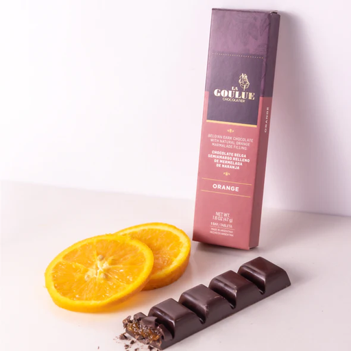 [TDS-01156] Tableta chocolate semiamargo, mermelada de naranja natural - 47gr. / 1,66Oz. - Marca: LA GOULUE