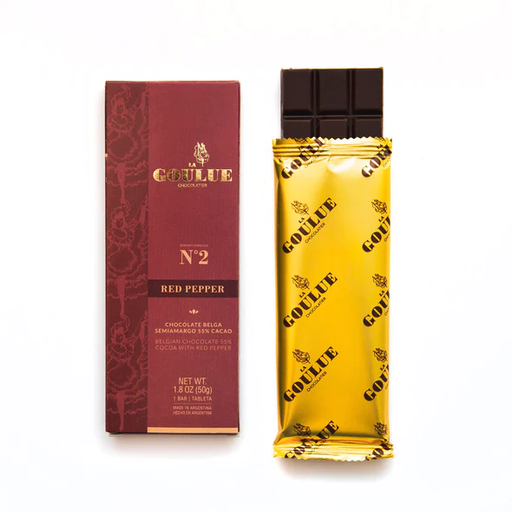 [TDS-01161] Tableta chocolate semiamargo con pimienta roja - 50gr. / 1,76Oz. - Marca: LA GOULUE