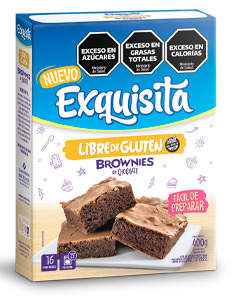 [TDS-01206] Brownies brownies libre de gluten - 400gr. / 14,11Oz. - Marca: EXQUISITA