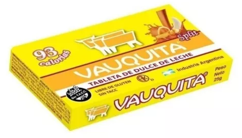 [TDS-01045] Tableta de dulce de Leche SPLIT - 450gr. / 15,87Oz. - Cantidad: Caja x 18 u. (25 gr. c/u) - Marca: VAUQUITA