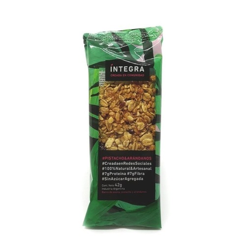[TDS-01686] Barra de cereal Cajú y Arándanos - Paquete - 42 gr. / 1,48 Oz. - Marca: Integra