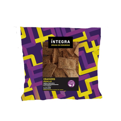 [TDS-01704] Crackers Semillas - Paquete - 120 gr. / 4,23 Oz. - Marca: Integra