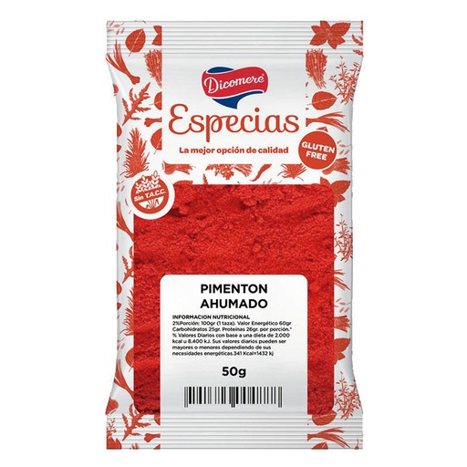 [TDS-01749] Pimenton Ahumado - Paquete - 50 gr. / 1,76 Oz. - Marca: DICOMERE