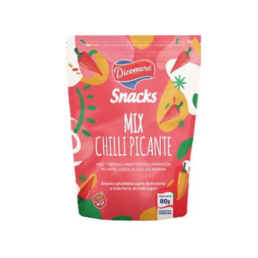 [TDS-01763] Snack Mix Chili Picante - Doypack - 80 gr. / 2,82 Oz. - Marca: DICOMERE