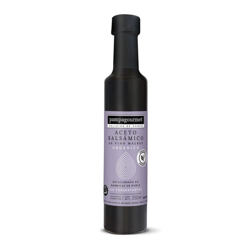 [TDS-01768] Aceto Balsamico Organico - Botella - 250 gr. / 8,82 Oz. - Marca: PAMPA GOURMET