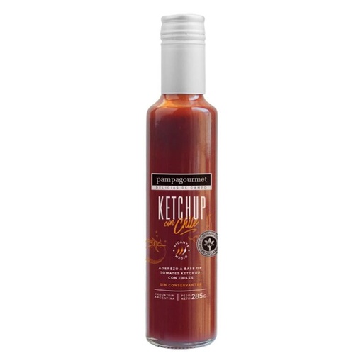 [TDS-01774] Ketchup Con Chile - Botella - 300 gr. / 10,58 Oz. - Marca: PAMPA GOURMET