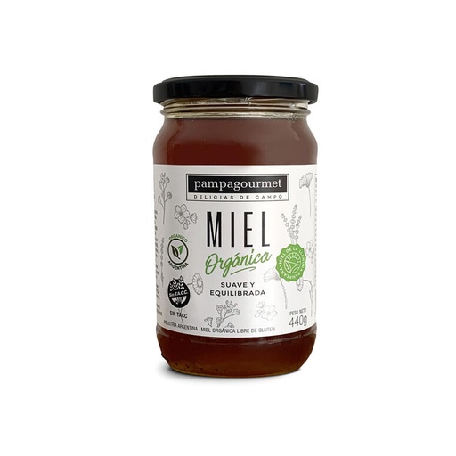 [TDS-01779] Miel Organica - Frasco - 440 gr. / 15,52 Oz. - Marca: PAMPA GOURMET