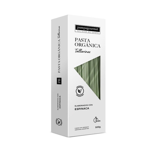 [TDS-01780] Pasta Organica Tallarines Con Espnaca- Paquete - 500 gr. / 17,64 Oz. - Marca: PAMPA GOURMET