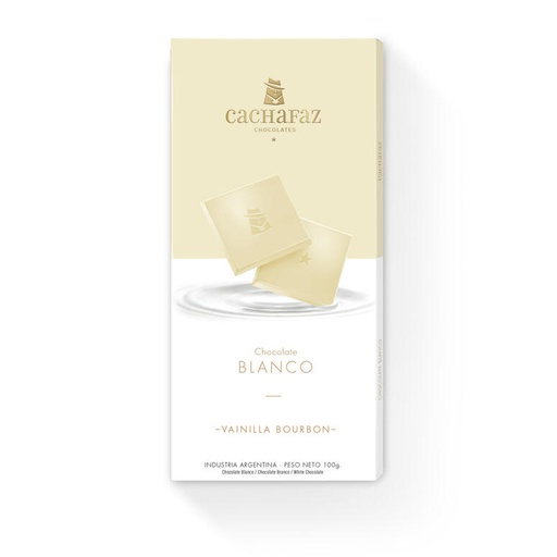 [TDS-01803] Chocolate Blanco - Flowpack - 100 gr. / 3,53 Oz. - Marca: CACHAFAZ