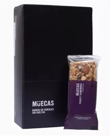 [TDS-01817] Barra de cereal Pasas de Uva y Almendras - Doypack x16 u. - 720 gr. / 25,4 Oz. - Marca: MUECAS