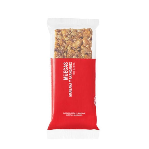[TDS-01821] Barra de cereal Manzana y Arandanos - Por unidad - 45 gr. / 1,59 Oz. - Marca: MUECAS