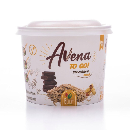 [TDS-01857] Avena To Go' Chocolate y Mani - Pote - 55 gr. / 1,94 Oz. - Marca: B YOUR FOOD