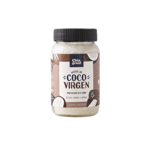 [TDS-01976] Aceite de Coco Virgen - Frasco - 360 gr. / 12,7 Oz. - Marca: Chia Graal