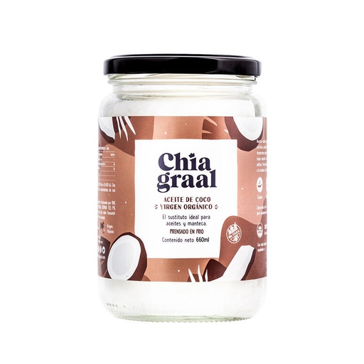 [TDS-01977] Aceite de Coco Virgen - Frasco - 660 gr. / 23,28 Oz. - Marca: Chia Graal